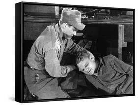 WHITE HEAT, Edmond O'Brien, James Cagney, 1949 (b/w photo)-null-Framed Stretched Canvas