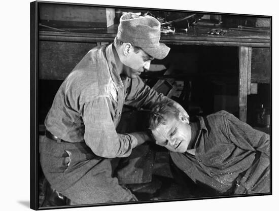 WHITE HEAT, Edmond O'Brien, James Cagney, 1949 (b/w photo)-null-Framed Photo