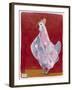 White Hen, Red Background 3-Maria Pietri Lalor-Framed Giclee Print