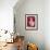 White Hen, Red Background 3-Maria Pietri Lalor-Framed Giclee Print displayed on a wall