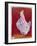 White Hen, Red Background 3-Maria Pietri Lalor-Framed Giclee Print