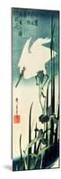 White Heron and Iris-Ando Hiroshige-Mounted Giclee Print