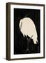 White Heron Standing in the Rain-Koson Ohara-Framed Giclee Print