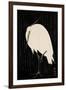 White Heron Standing in the Rain-Koson Ohara-Framed Giclee Print