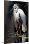 White Heron-Vivienne Dupont-Mounted Art Print