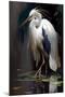 White Heron-Vivienne Dupont-Mounted Art Print