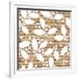 White Holly Branches Burlap-Joanne Paynter Design-Framed Giclee Print