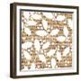 White Holly Branches Burlap-Joanne Paynter Design-Framed Giclee Print