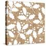 White Holly Branches Burlap-Joanne Paynter Design-Stretched Canvas