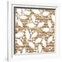 White Holly Branches Burlap-Joanne Paynter Design-Framed Giclee Print