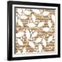 White Holly Branches Burlap-Joanne Paynter Design-Framed Giclee Print