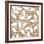 White Holly Branches Burlap-Joanne Paynter Design-Framed Giclee Print