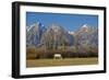 White Horse and Teton Mts, Moose Head Ranch, Grand Teton National Park, Wyoming-Michel Hersen-Framed Photographic Print