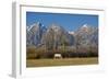 White Horse and Teton Mts, Moose Head Ranch, Grand Teton National Park, Wyoming-Michel Hersen-Framed Photographic Print