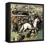 White Horse at the 1923 Cup Final at Wembley-English School-Framed Stretched Canvas