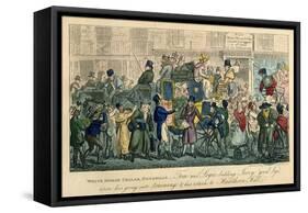 White Horse Cellar, Piccadilly, 1821-Isaac Robert Cruikshank-Framed Stretched Canvas