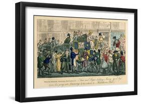 White Horse Cellar, Piccadilly, 1821-Isaac Robert Cruikshank-Framed Giclee Print