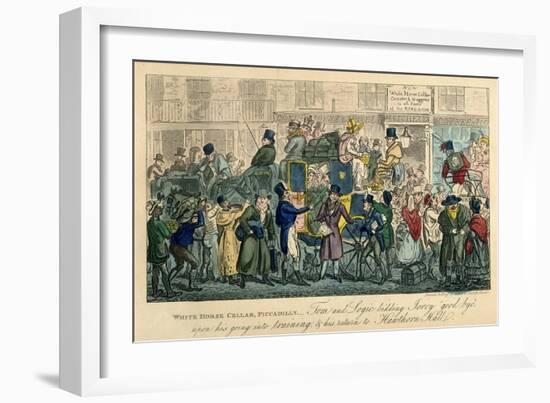 White Horse Cellar, Piccadilly, 1821-Isaac Robert Cruikshank-Framed Giclee Print