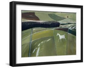 White Horse, Cherhill-Eric Hains-Framed Giclee Print