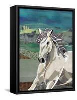 White Horse Freedom-Jenny McGee-Framed Stretched Canvas