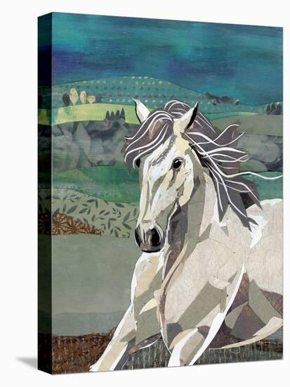 White Horse Freedom-Jenny McGee-Stretched Canvas
