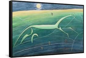 White Horse Hill, Uffington, 1992-Evangeline Dickson-Framed Stretched Canvas