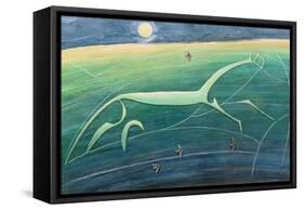 White Horse Hill, Uffington, 1992-Evangeline Dickson-Framed Stretched Canvas