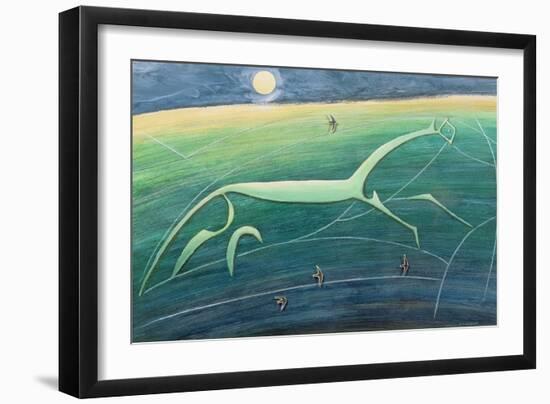 White Horse Hill, Uffington, 1992-Evangeline Dickson-Framed Giclee Print