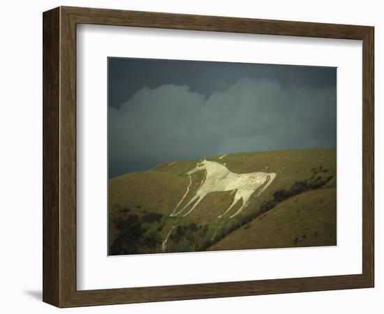 White Horse Near Westbury, Wiltshire, England, United Kingdom, Europe-David Beatty-Framed Photographic Print