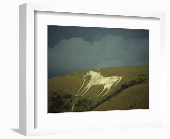 White Horse Near Westbury, Wiltshire, England, United Kingdom, Europe-David Beatty-Framed Photographic Print