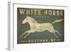 White Horse Running-Ryan Fowler-Framed Premium Giclee Print