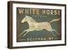 White Horse Running-Ryan Fowler-Framed Art Print