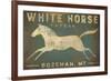 White Horse Running-Ryan Fowler-Framed Art Print