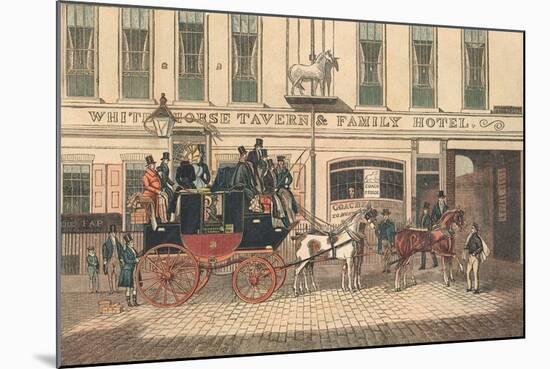 White Horse Tavern and Hotel, Fetter Lane, London-James Pollard-Mounted Giclee Print