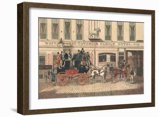 White Horse Tavern and Hotel, Fetter Lane, London-James Pollard-Framed Giclee Print