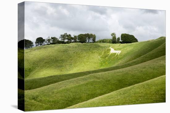 White Horse, the Cherhill Downs, Wiltshire, England, United Kingdom, Europe-Graham Lawrence-Stretched Canvas