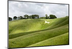 White Horse, the Cherhill Downs, Wiltshire, England, United Kingdom, Europe-Graham Lawrence-Mounted Photographic Print