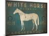 White Horse with Words Blue-Ryan Fowler-Mounted Art Print