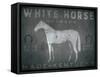 White Horse with Words-Ryan Fowler-Framed Stretched Canvas