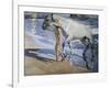 White Horse-Joaquín Sorolla y Bastida-Framed Art Print