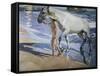 White Horse-Joaquín Sorolla y Bastida-Framed Stretched Canvas