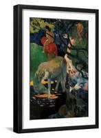 White Horse-Paul Gauguin-Framed Art Print