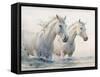 White Horses I-Lana Kristiansen-Framed Stretched Canvas