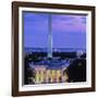 White House at dusk, Washington Monument, Washington DC, USA-null-Framed Photographic Print