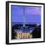 White House at dusk, Washington Monument, Washington DC, USA-null-Framed Premium Photographic Print