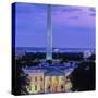 White House at dusk, Washington Monument, Washington DC, USA-null-Stretched Canvas