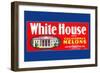 White House Brand California Melons-null-Framed Art Print