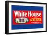 White House Brand California Melons-null-Framed Art Print