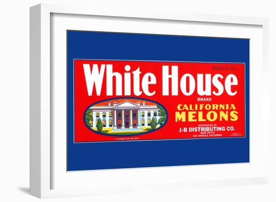 White House Brand California Melons-null-Framed Art Print