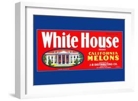 White House Brand California Melons-null-Framed Art Print